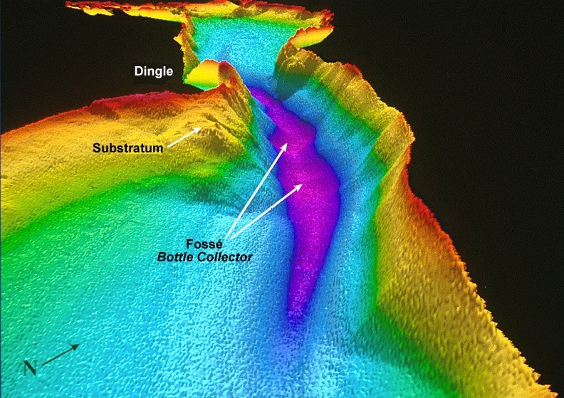 Image tridimensionnelle de bathymétrie multifaisceaux d’une vue le long de la baie Northwest Arm