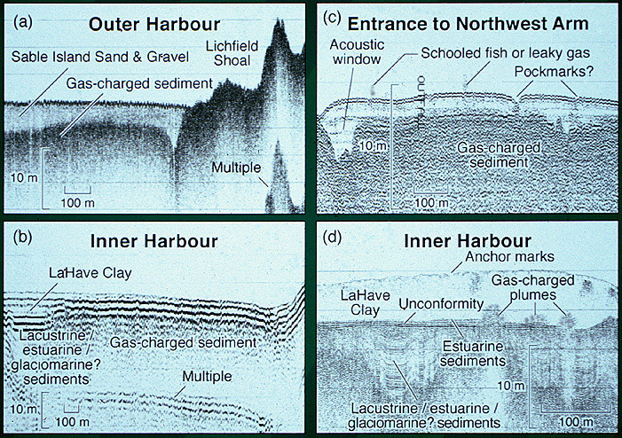 Four seismic reflection profiles from Halifax Harbour 