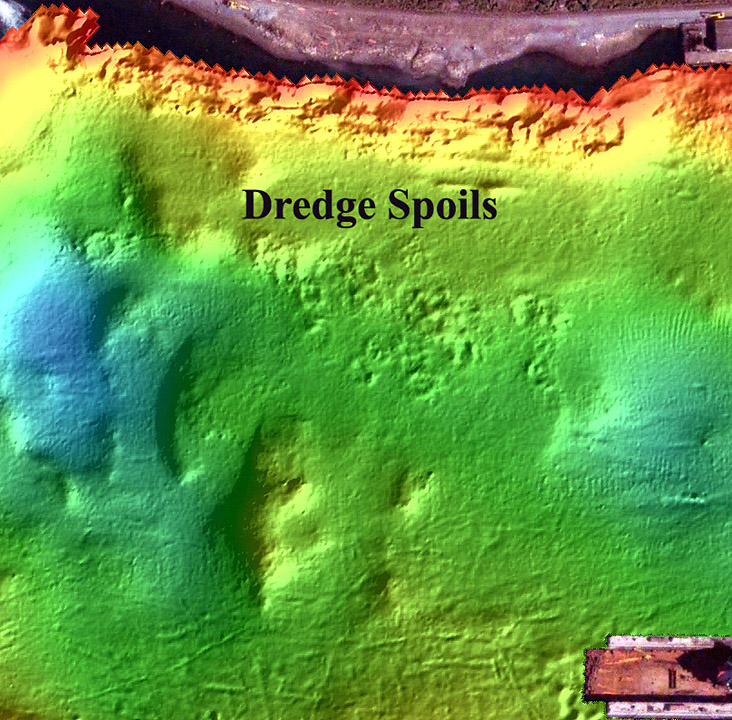 multibeam bathymetric image of an area of The Narrows