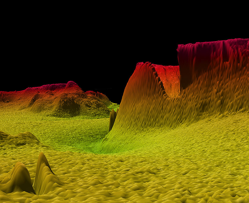 3d multibeam bathymetric image of the inner part of Halifax Harbour