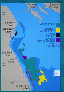 map of the outer part of Halifax Harbour