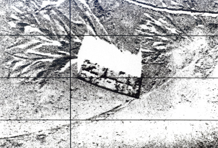 sidescan record of a sunken barge in Bedford Basin