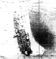 A sidescan sonar image of the Governor Cornwallis