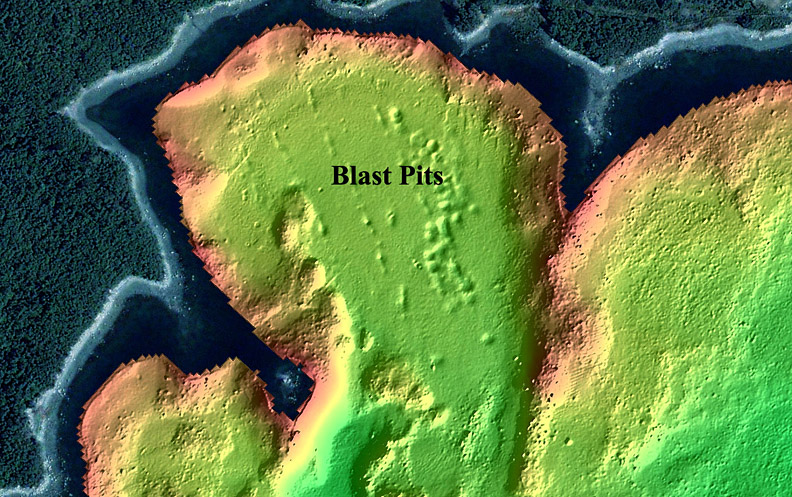 multibeam bathymetry image of Roach Cove