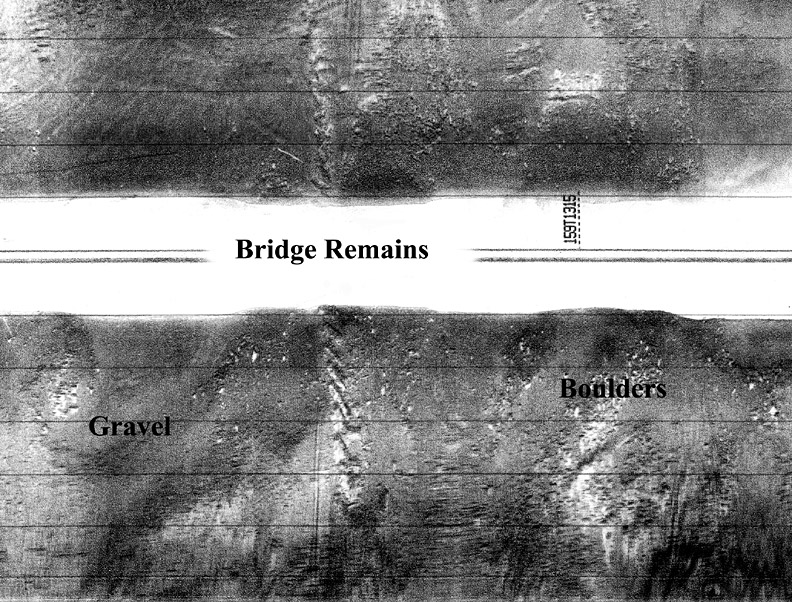 sidescan sonar record of part of The Narrows