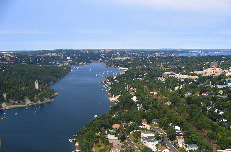 Aerial view of Halifax Harbour